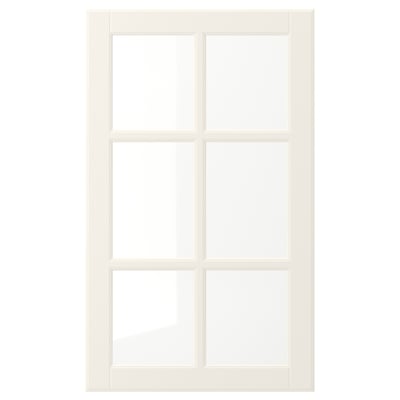 BODBYN Puerta de vidrio, hueso, 46x76 cm