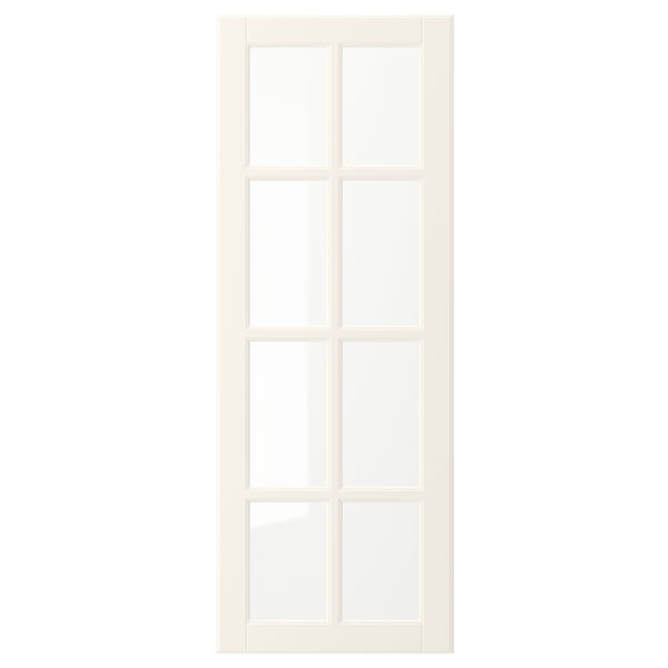 BODBYN Puerta de vidrio, hueso, 38x102 cm