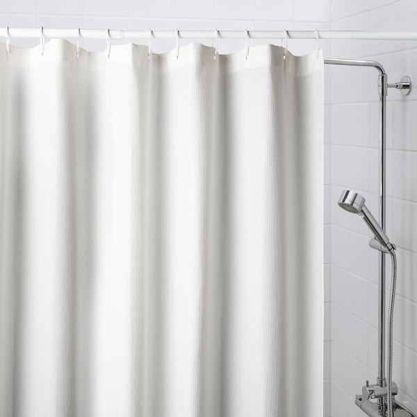 BORSTALOE Cortina para regadera, blanco, 183x183 cm