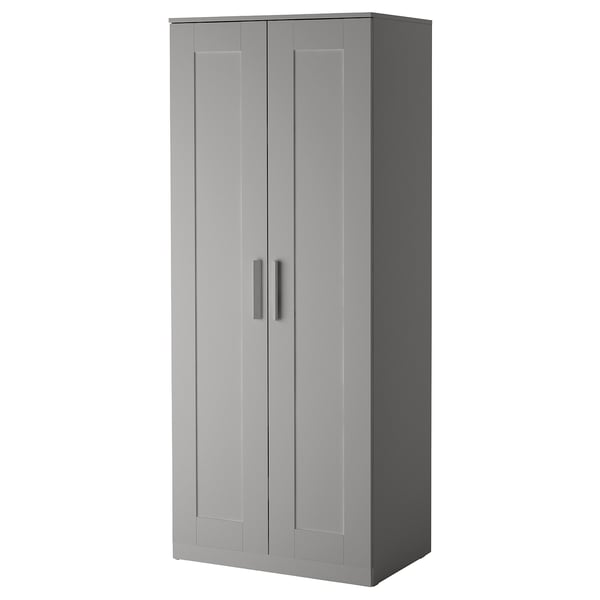 BRIMNES Clóset c/2 puertas, gris, 78x50x190 cm
