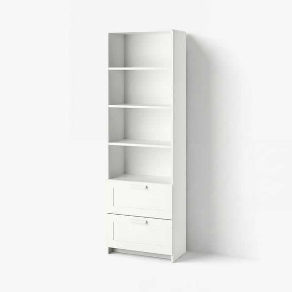 BRIMNES Librero, blanco, 60x190 cm