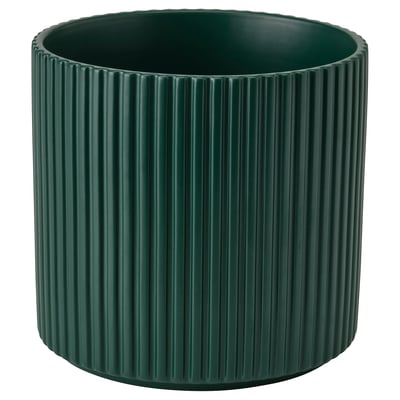DAKSJUS Maceta, verde oscuro, 12 cm