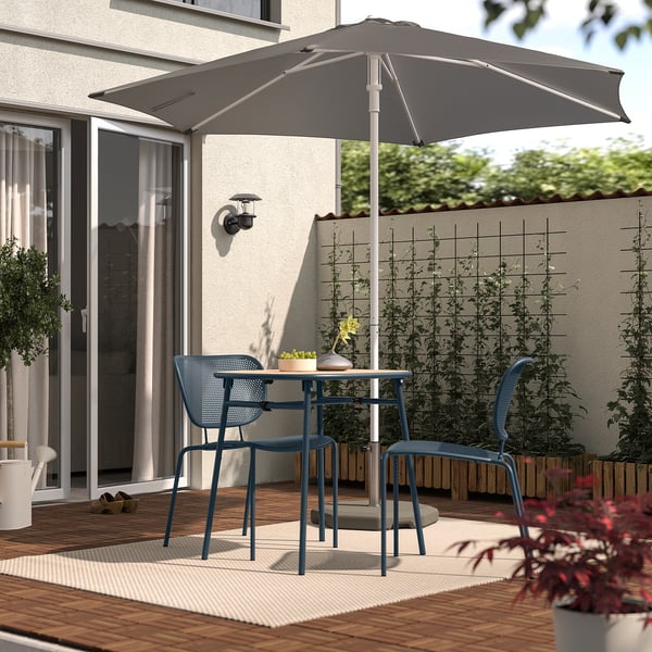 DUVSKÄR Silla para int/ext, negro-azul