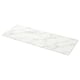 EKBACKEN Barra, blanco efecto mármol alegre/laminado, 249x2.8 cm