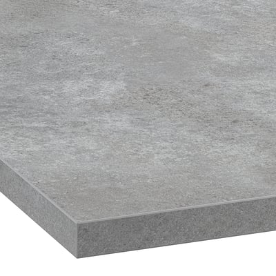 EKBACKEN Barra, gris claro efecto cemento/laminado, 188x2.8 cm