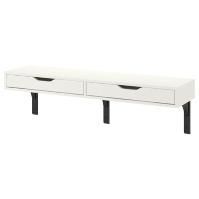 EKBY ALEX / RAMSHULT Repisa, blanco/negro, 119x29 cm