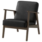 EKENÄSET Sillón, efecto nogal/Grann/Bomstad negro