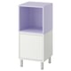 EKET Combinación de gabinete con patas, blanco/lila claro, 35x35x80 cm