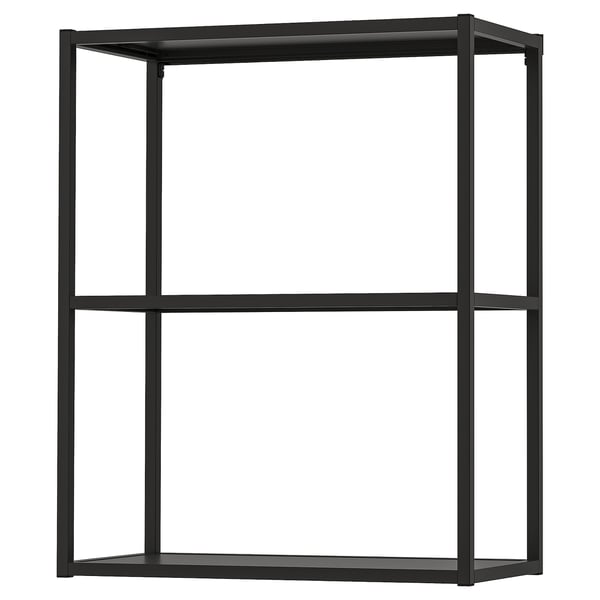 ENHET Estructura de gabinete con repisas, carbón, 61x30x76 cm