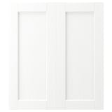 ENKÖPING Puerta de gabinete esquina, 2 pzas, blanco efecto madera, 33x76 cm