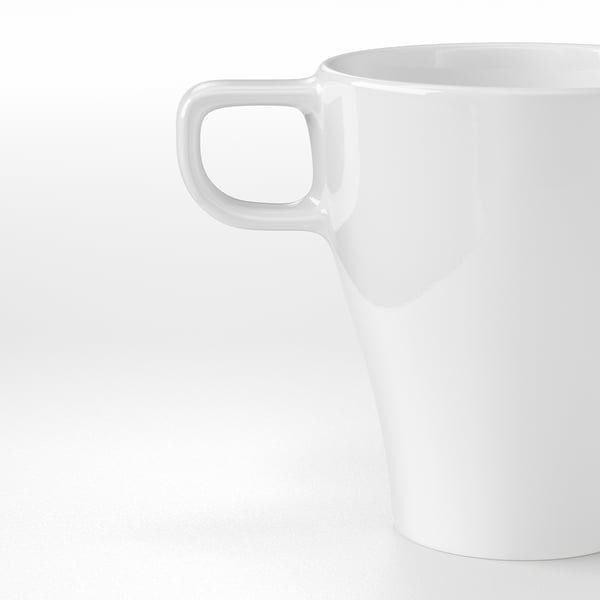 FÄRGRIK Taza, gres blanco, 25 cl