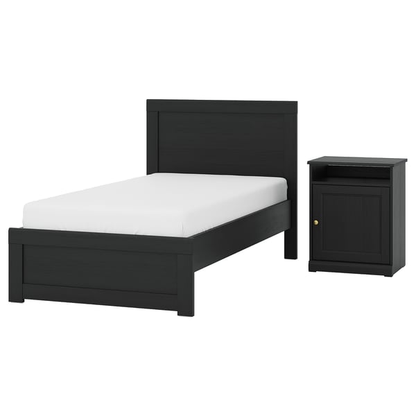 FÅGELFJÄLLET Muebles p/recámara, juego de 2, negro efecto roble, Individual