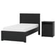 FÅGELFJÄLLET Muebles p/recámara, juego de 2, negro efecto roble, Individual