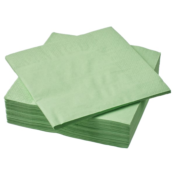 FANTASTISK Servilleta de papel, Verde claro, 33x33 cm