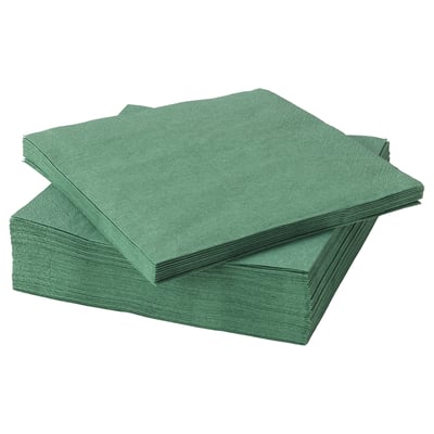 FANTASTISK Servilleta de papel, verde, 40x40 cm