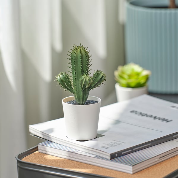 FEJKA Planta artificial, int/ext cactus, 6 cm