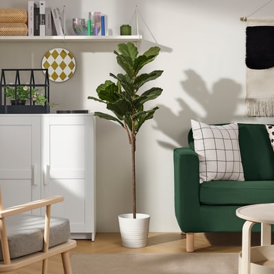 FEJKA Planta artificial, int/ext ficus lira, 19 cm