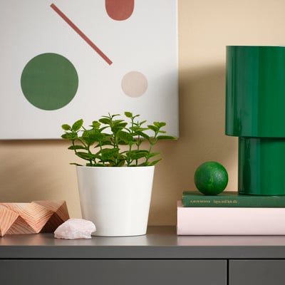 FEJKA Planta artificial, int/ext menta, 9 cm