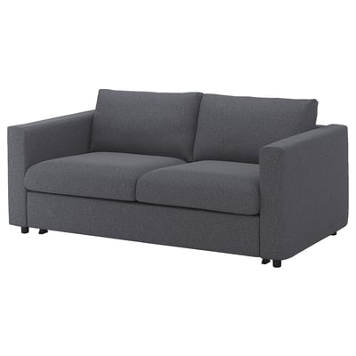 FINNALA Sofá-cama 2 asientos, Gunnared gris intermedio