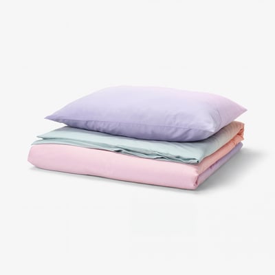 FLÄDERBUSKE Funda nórdica +funda(s) de almohada, multicolor, Individual