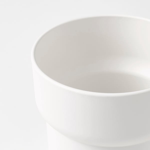 FÖRENLIG Maceta, int/ext blanco, 12 cm