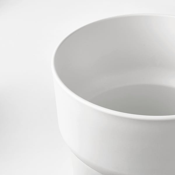 FÖRENLIG Maceta, int/ext blanco, 24 cm