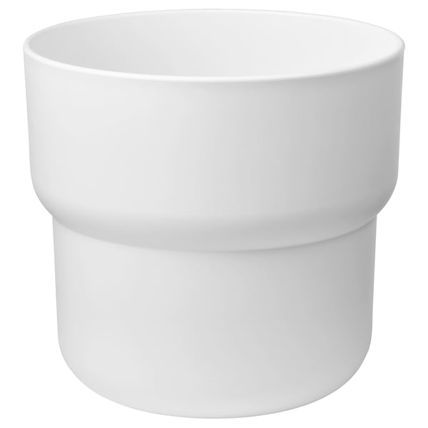 FÖRENLIG Maceta, int/ext blanco, 24 cm