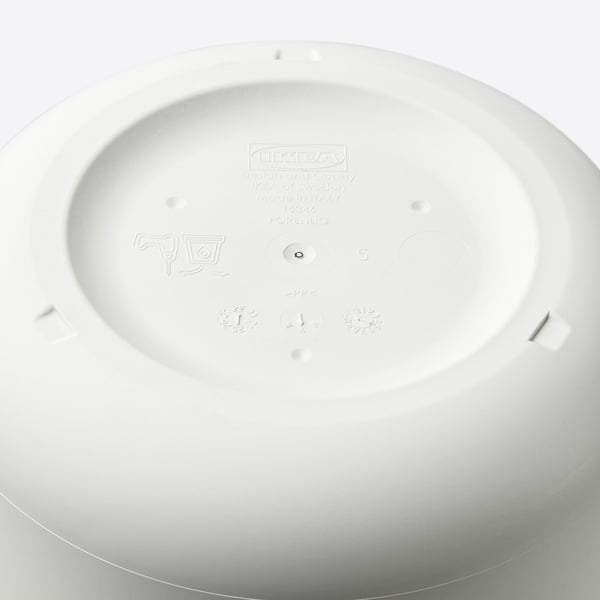 FÖRENLIG Maceta, int/ext blanco, 19 cm
