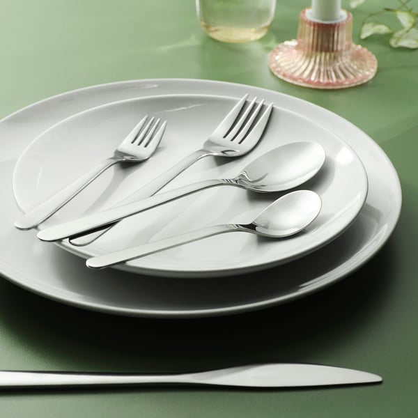 FÖRNUFT Cubiertos, 20 piezas, ac inox