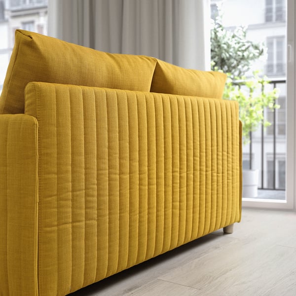 FRIDHULT Sofá cama, Skiftebo amarillo