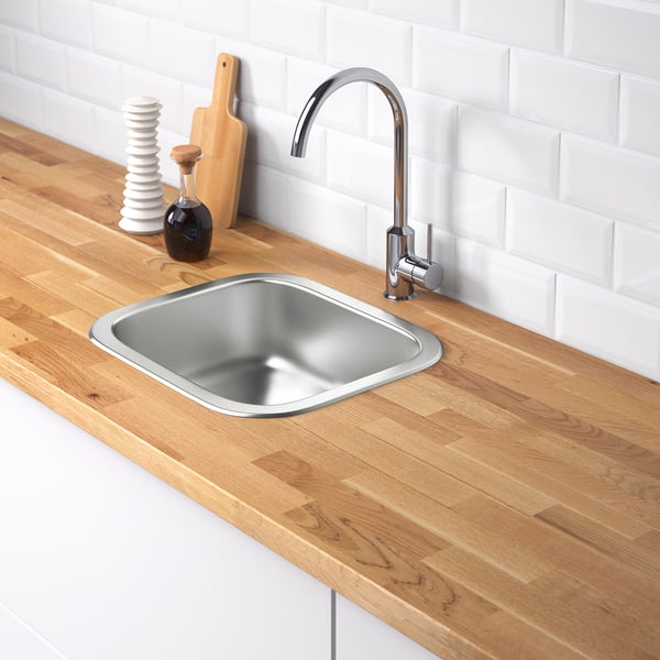 FYNDIG Tarja empotrada de 1 tina, ac inox, 46x40 cm