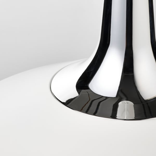 FYRTIOFYRA Lámpara de techo, efecto cromado/blanco, 38 cm