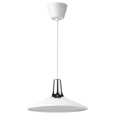 FYRTIOFYRA Lámpara de techo, efecto cromado/blanco, 38 cm