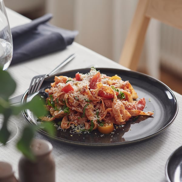 GLADELIG Plato, gris oscuro, 25 cm