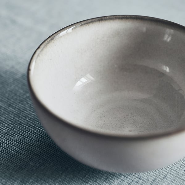 GLADELIG Tazón, gris, 11 cm