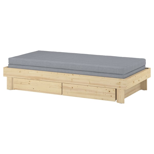GLAMBERGET Cama extens+almacenaje/2 colchones