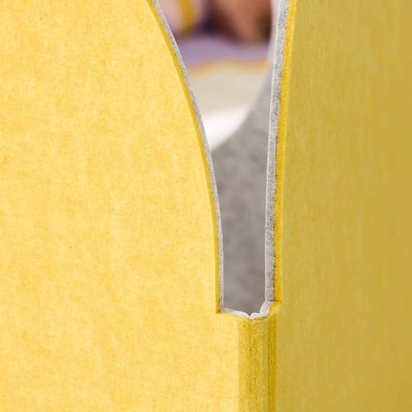 GREJSIMOJS Biombo, amarillo/gris, 190x120 cm