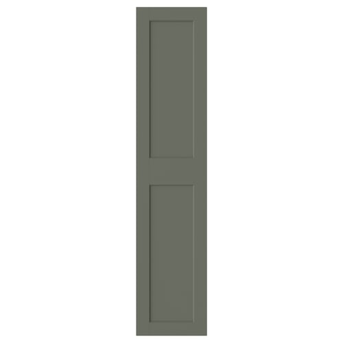 GRIMO Puerta con bisagras, verde grisáceo, 50x229 cm