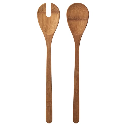 GRÖNSAKER Cubiertos para ensalada, 2 piezas, bambú