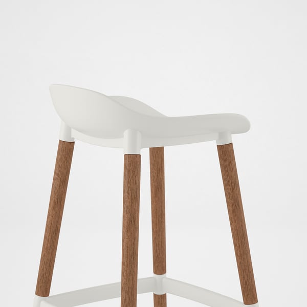 GRÖNSTA Banco alto, altura de la cubierta blanco/int/ext, 64 cm