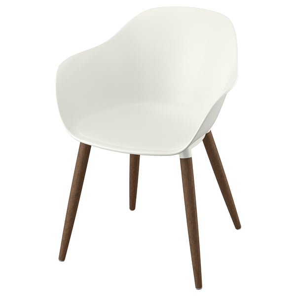 GRÖNSTA Silla con reposabrazos, int/ext, blanco