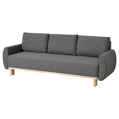 GRUNNARP Sofá-cama 3 asientos, Gunnared gris intermedio