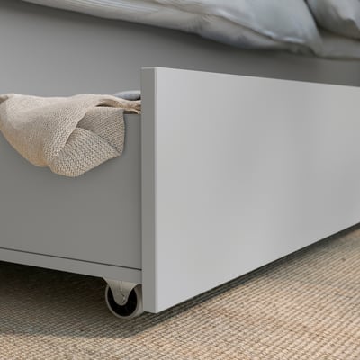 GULLABERG Cajón de cama, 2 piezas, gris, Queen/King