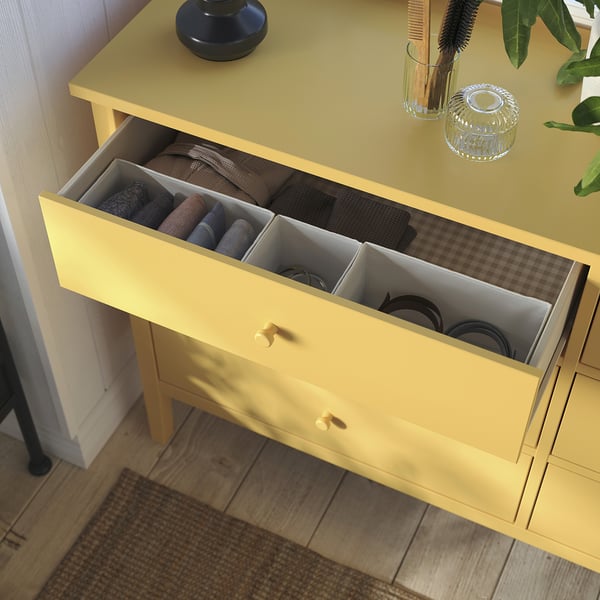 GULLABERG Cómoda de 6 cajones, amarillo, 168x48x100 cm