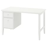 GULLABERG Escritorio con cajones de carpetas, blanco, 120x65x75 cm