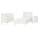 GULLABERG Muebles para recámara, 3 piezas, blanco, Individual