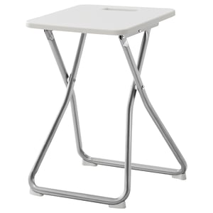 GUNDE Taburete plegable, blanco