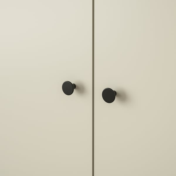 GURSKEN Clóset c/2 puertas, beige claro, 59x55x186 cm