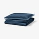 HAMPFLOCKEL Funda nórdica +funda(s) de almohada, azul oscuro, Individual