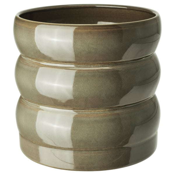 HASSELBUKETT Maceta, int/ext/verde/ café, 15 cm